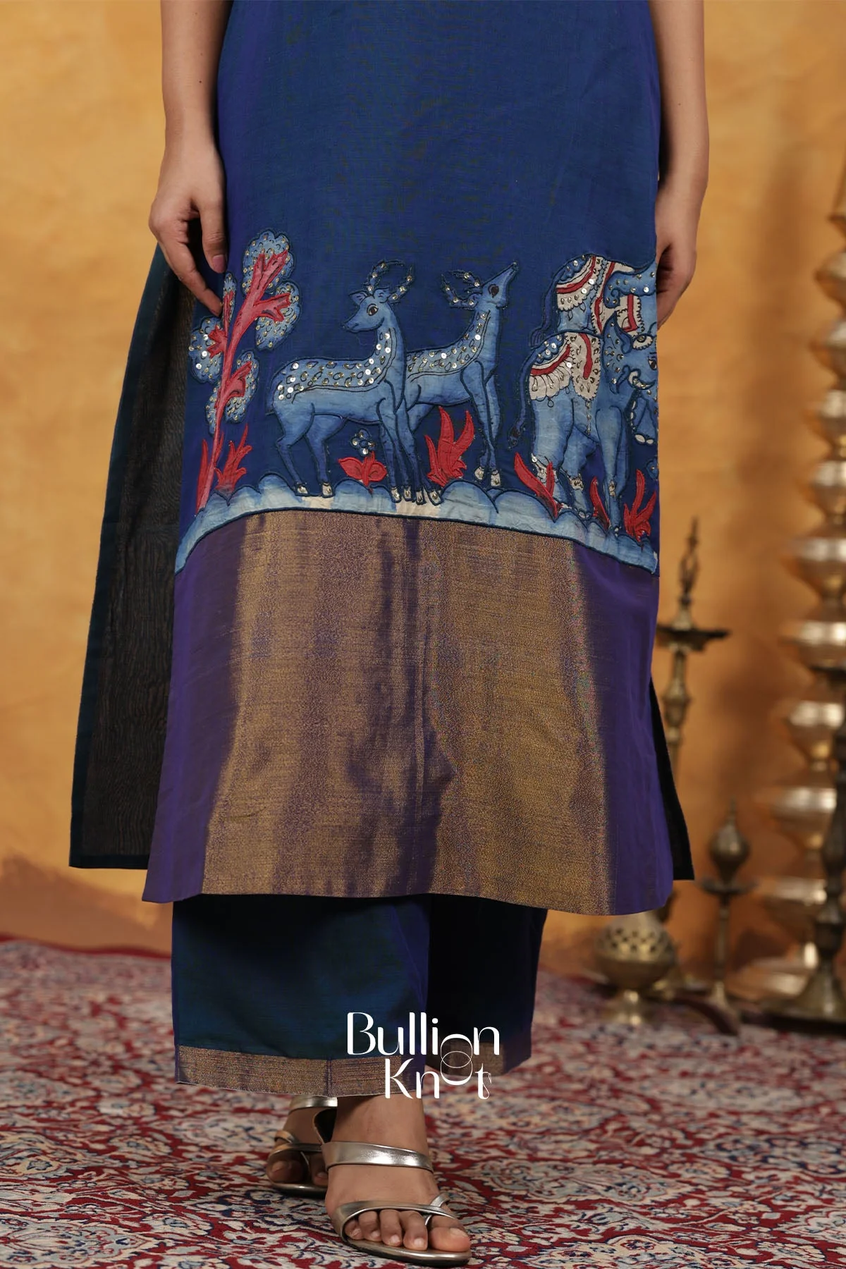 Bhavini Handloom Blue Kurta Set for Elegant Occasions - Image 7