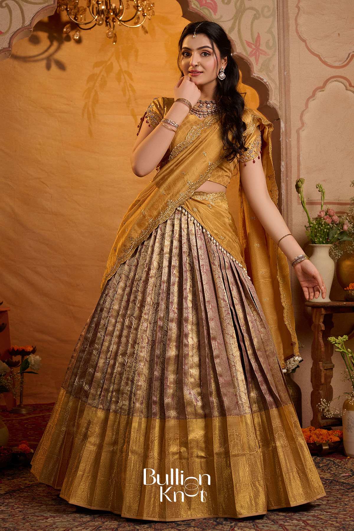 Can Can Skirt + Hemanjali Banarasi Silk Lehenga Bundle - Image 5