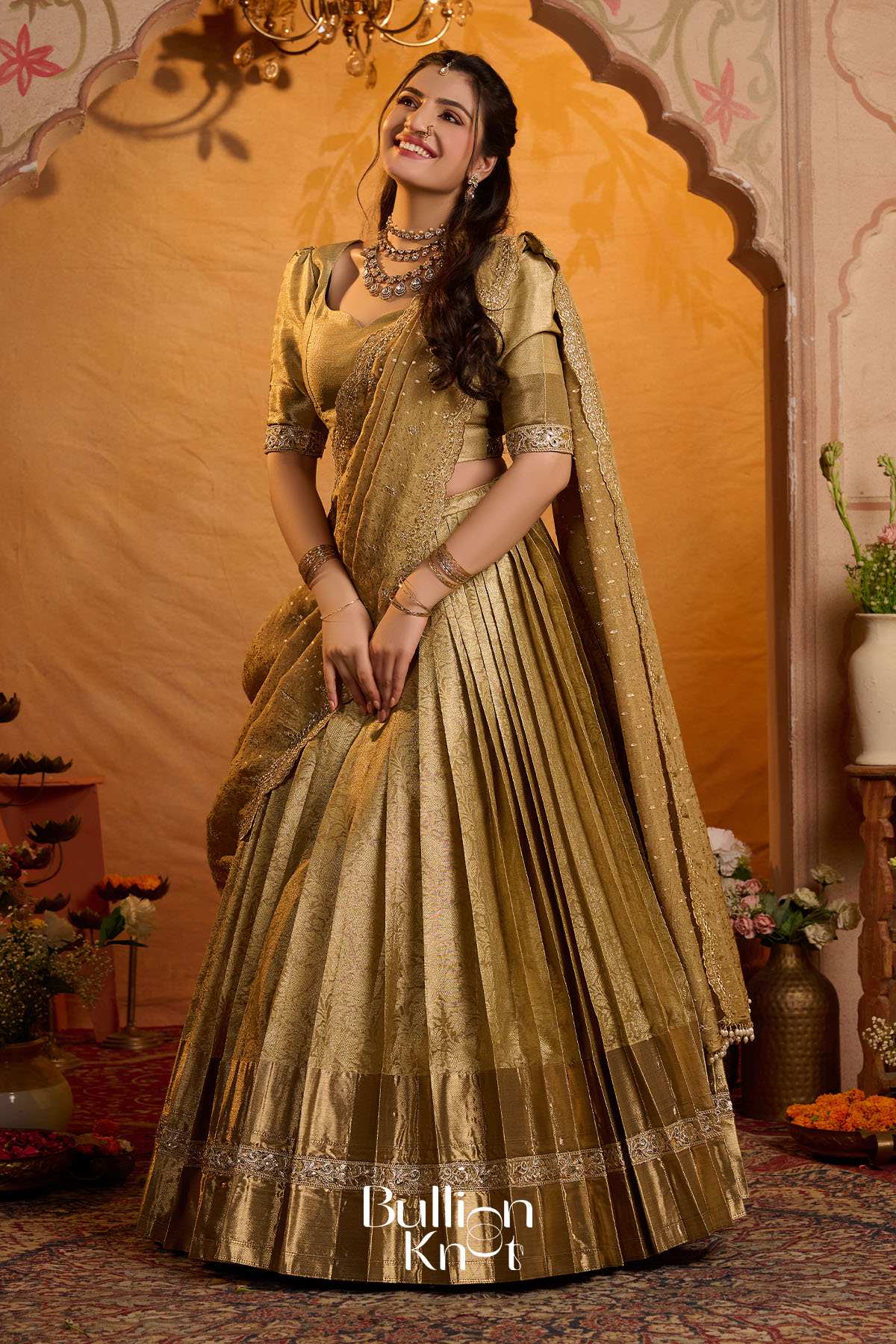Can Can Skirt and Swarnamayi Kanjivaram Bundle - Image 5