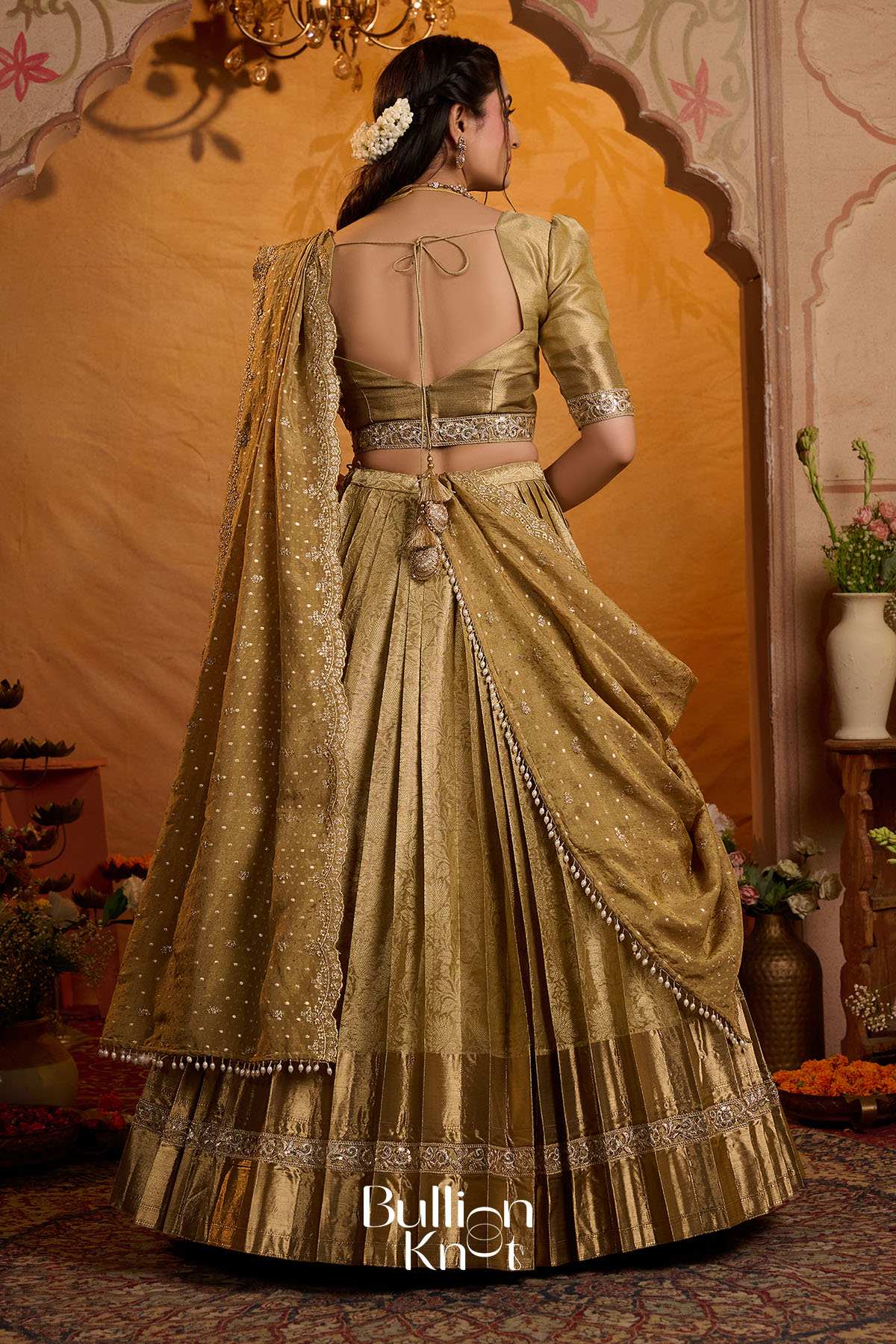 Can Can Skirt and Swarnamayi Kanjivaram Bundle - Image 6