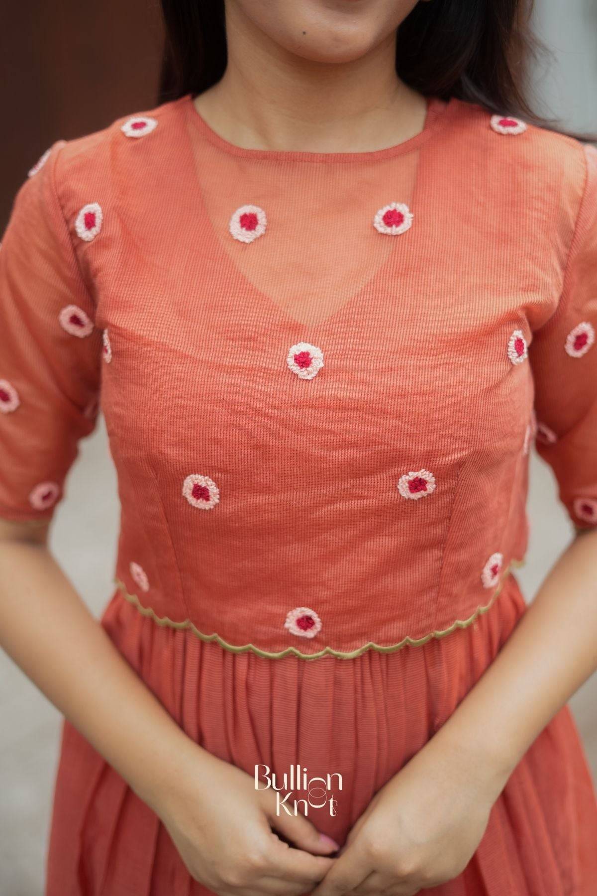 Delina Rustic Kota Midi Dress with Jacket - Image 3