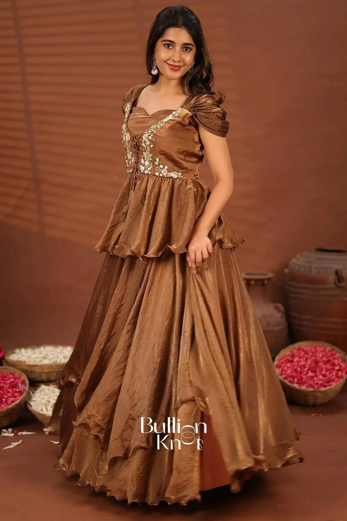 Fiza copper Birthday special Indowestern 2 pis set - Image 6