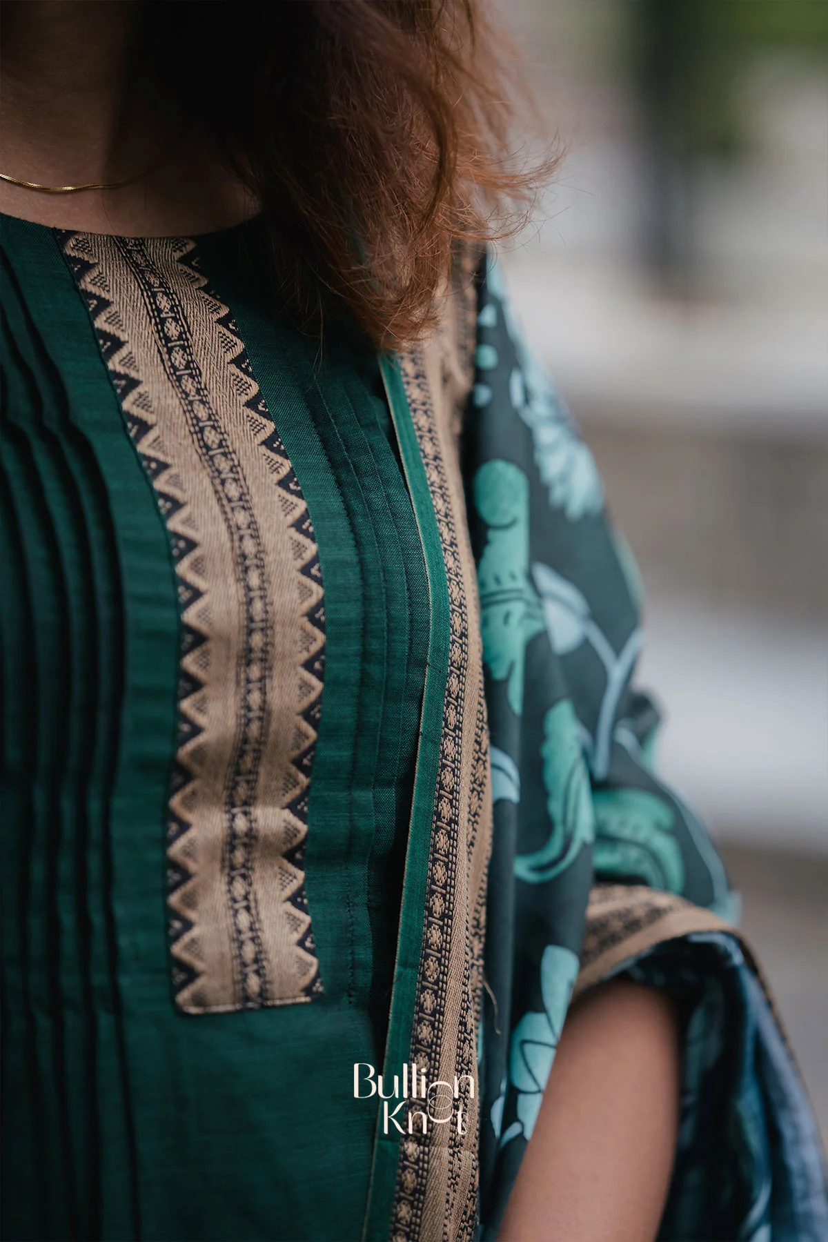 Gaatha Handloom Green Sharara Set - Image 3