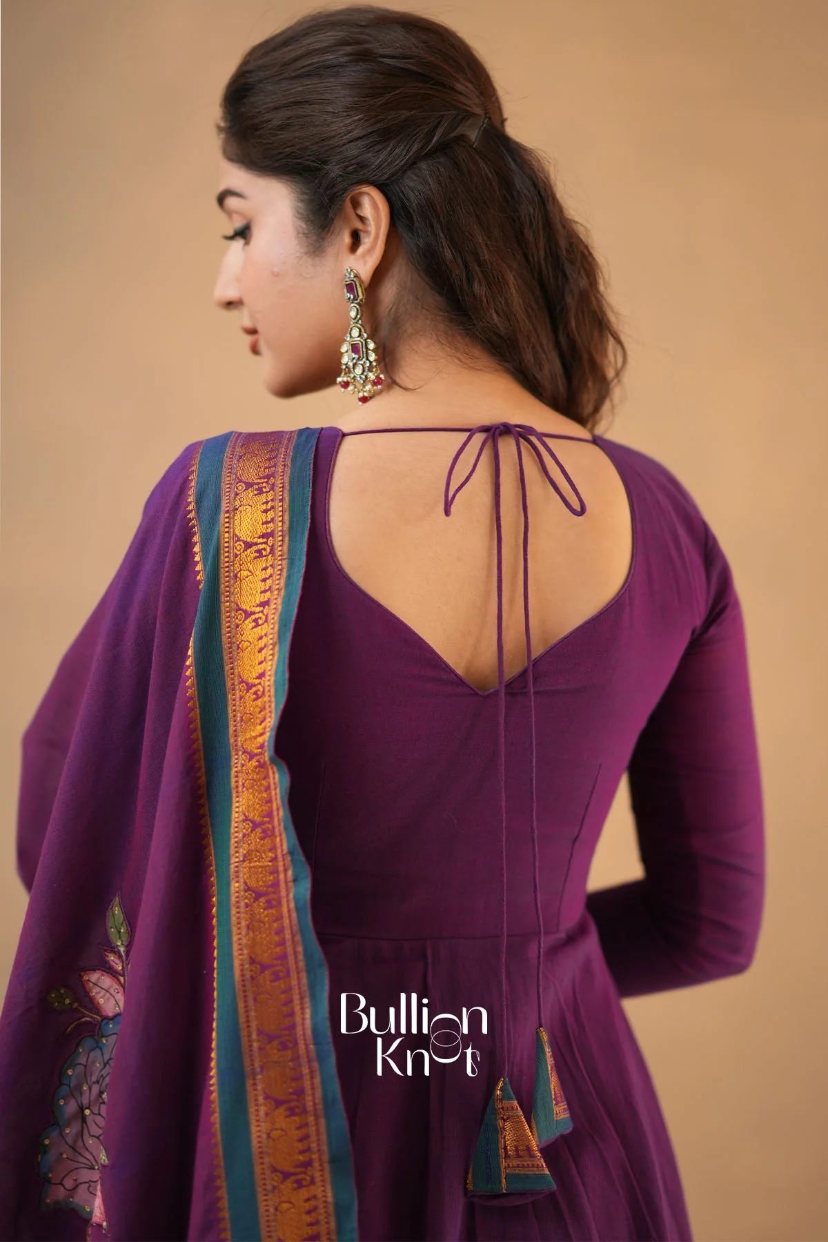 Jamuni Handloom Magenta Anarkali Dress for Any Occasion - Image 6