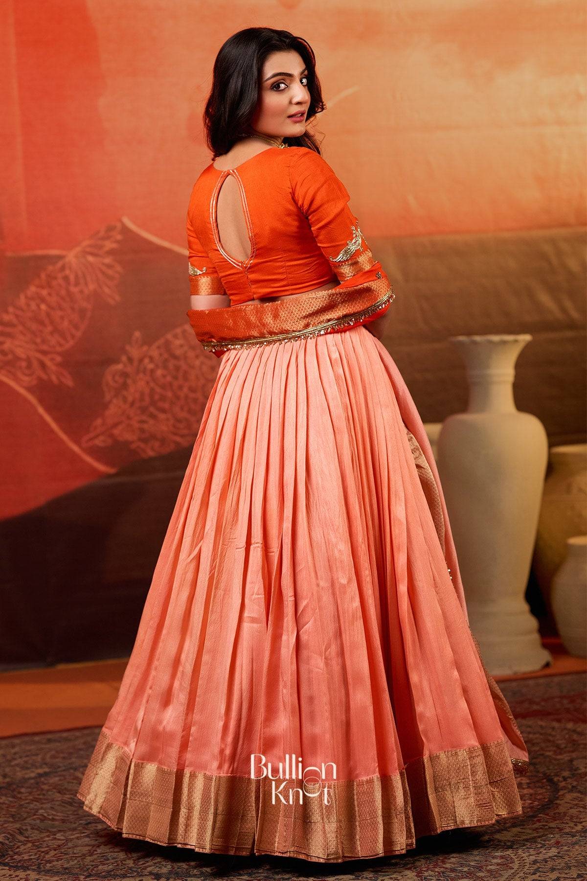 Kaavya Orange Dola Lehenga Set - Image 6