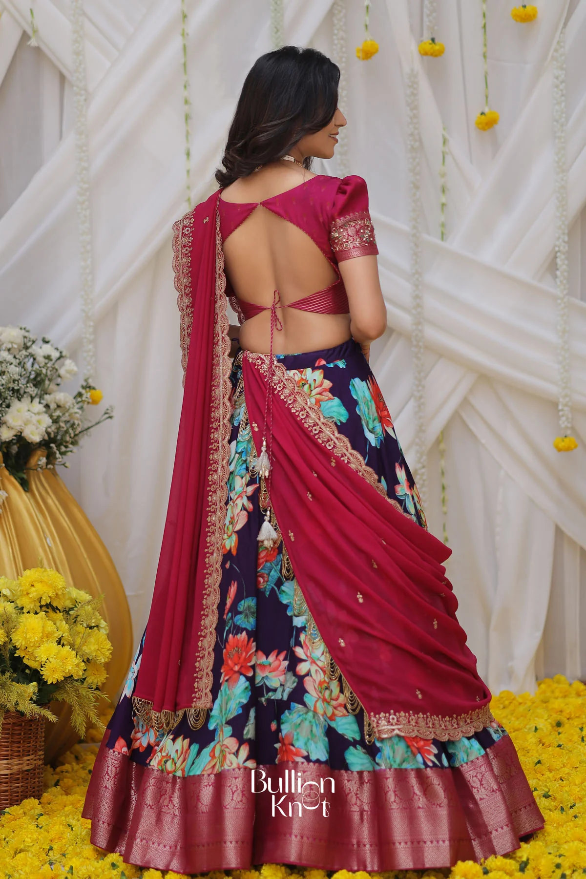 Ketki Lehenga Set in Purple - Image 3