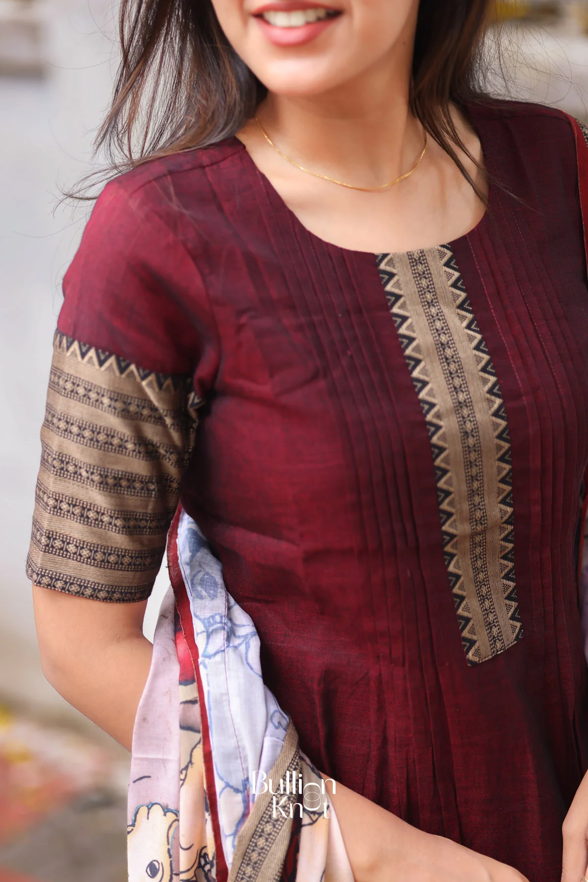 Maanvi Handloom Maroon Sharara Set - Image 3