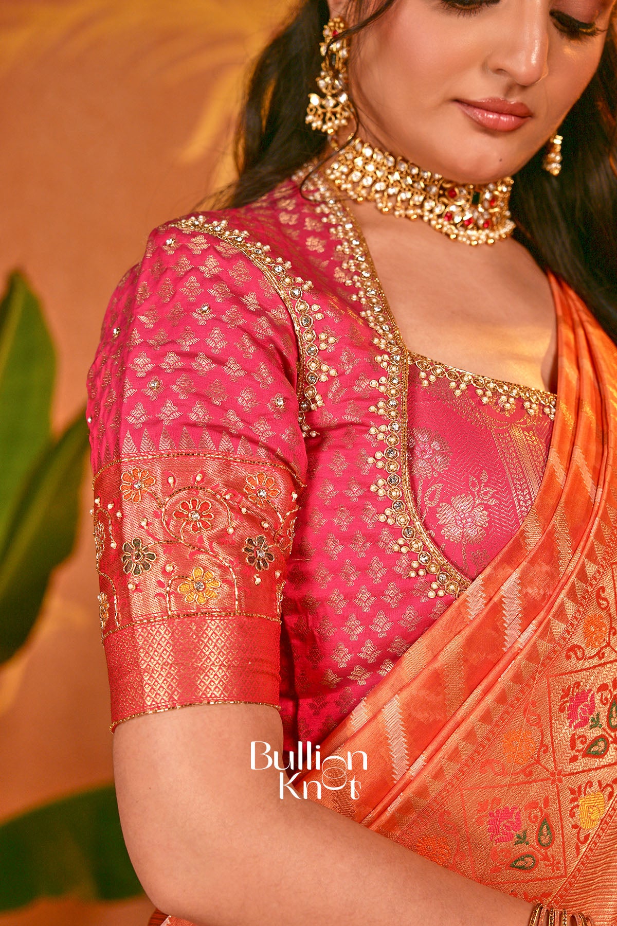 Mandira Orange Patola Silk Lehenga Set - Ethnic Charm - Image 2