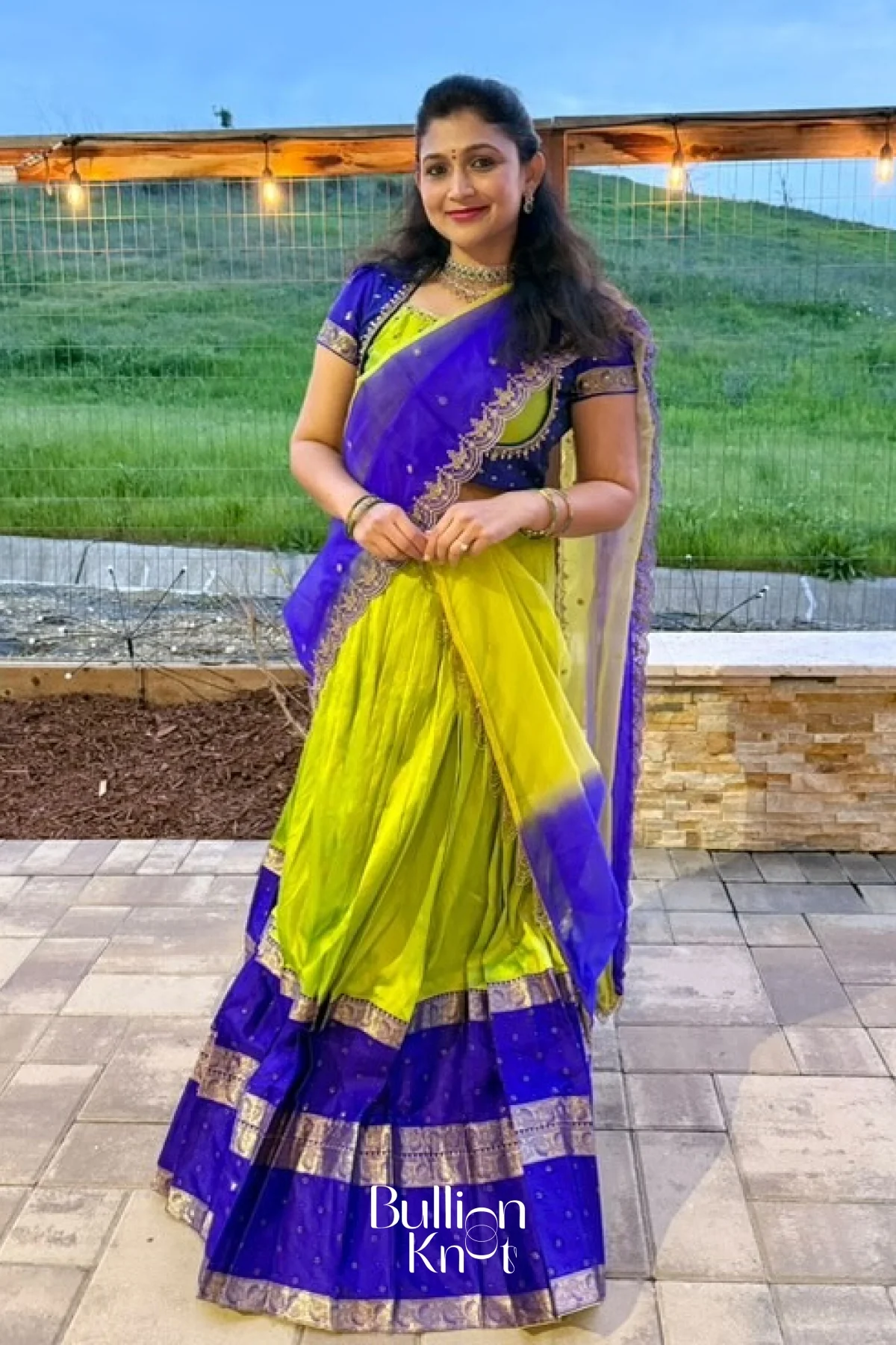 Nishkala Gadval Lime Lehenga Set - Image 6