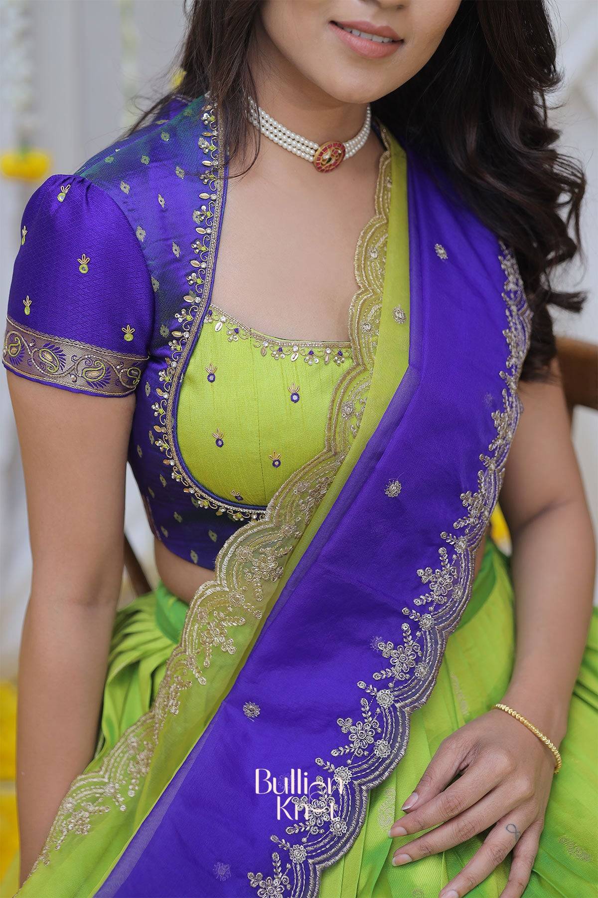 Nishkala Gadval Lime Lehenga Set - Image 7