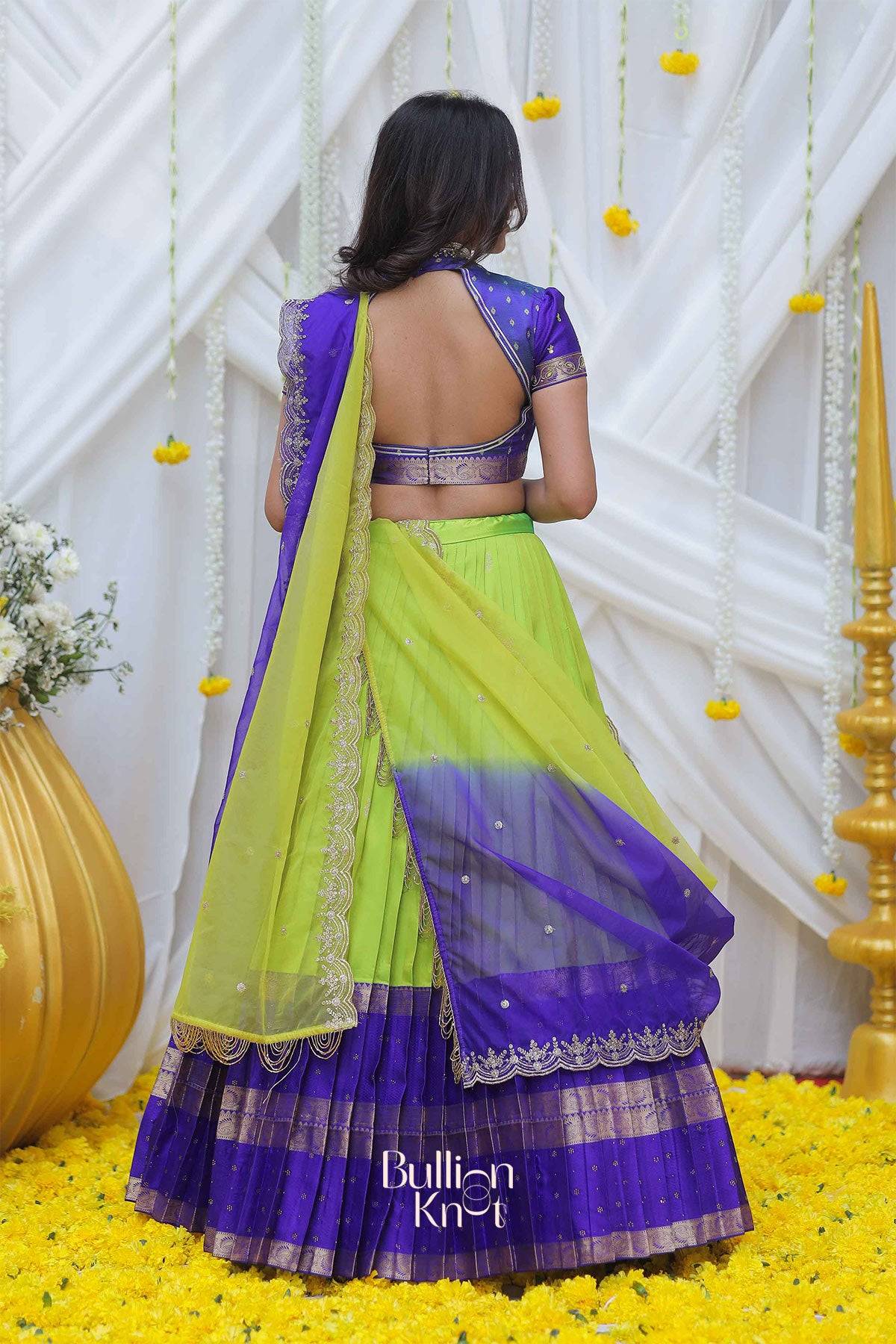 Nishkala Gadval Lime Lehenga Set - Image 8