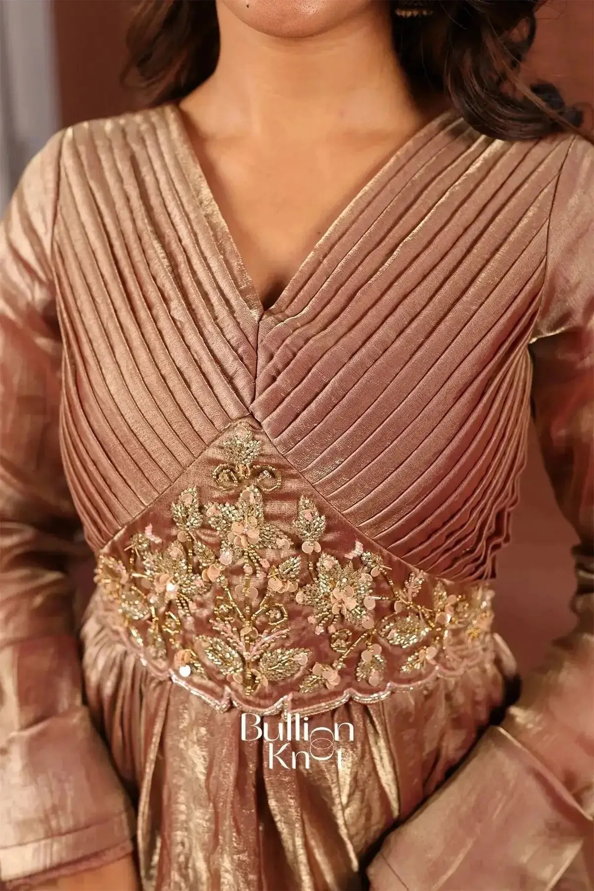 Prizam Coffee Latte Party Indowestern Dress - Image 5