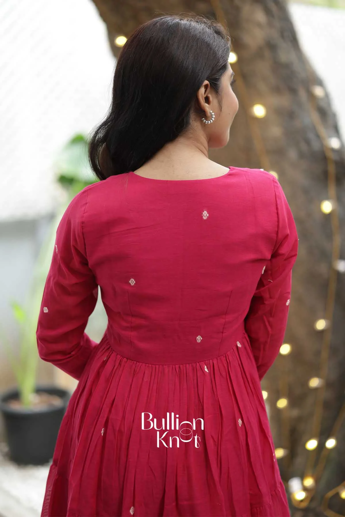 Rangika Rani Pink Handloom Kurta Set for Festive Occasions - Image 6
