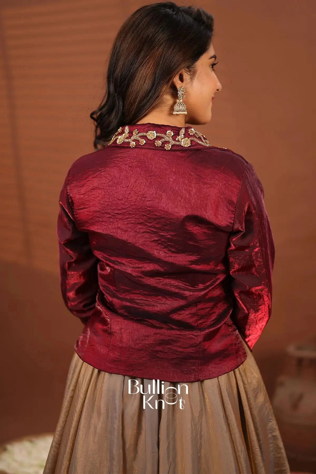 Regal steel gray and Merrun Jacket Indo western - Image 5