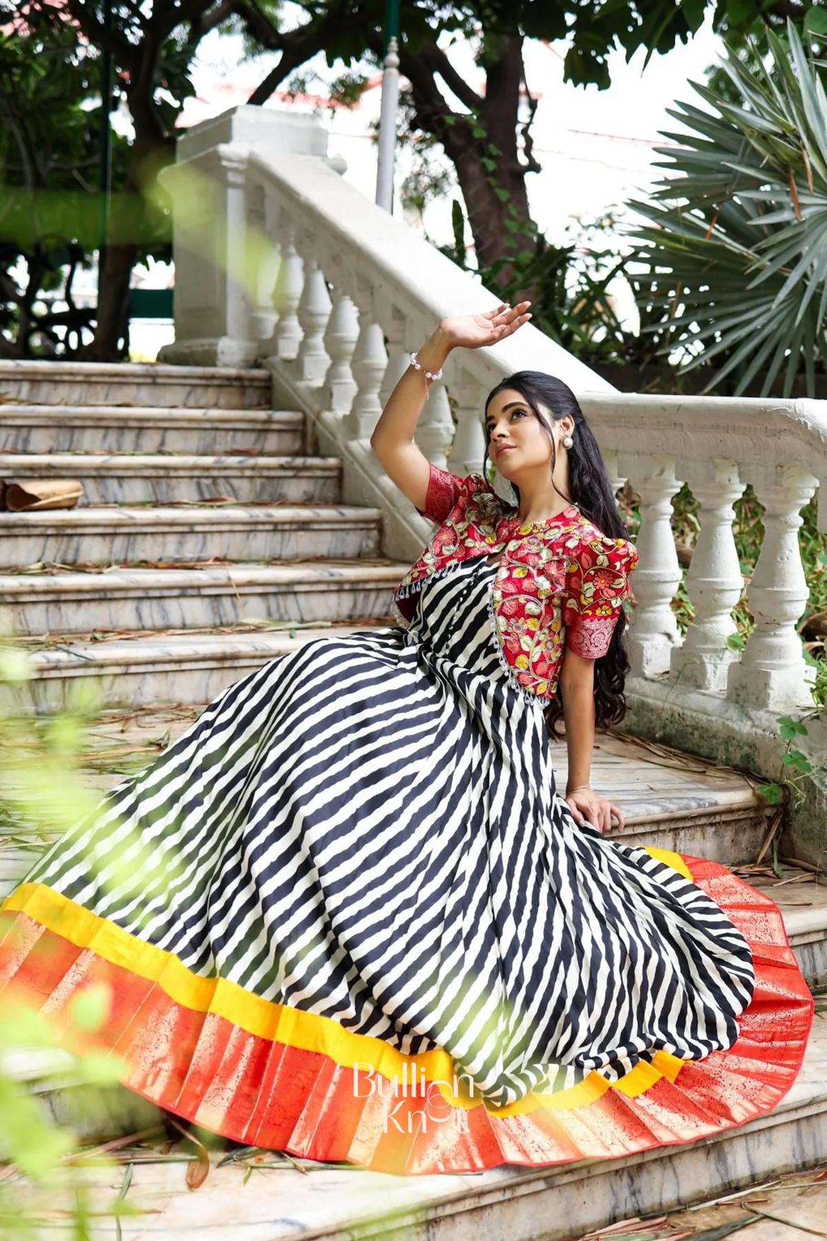 Rohini Kalamkari Jacket Black Dress - Image 4