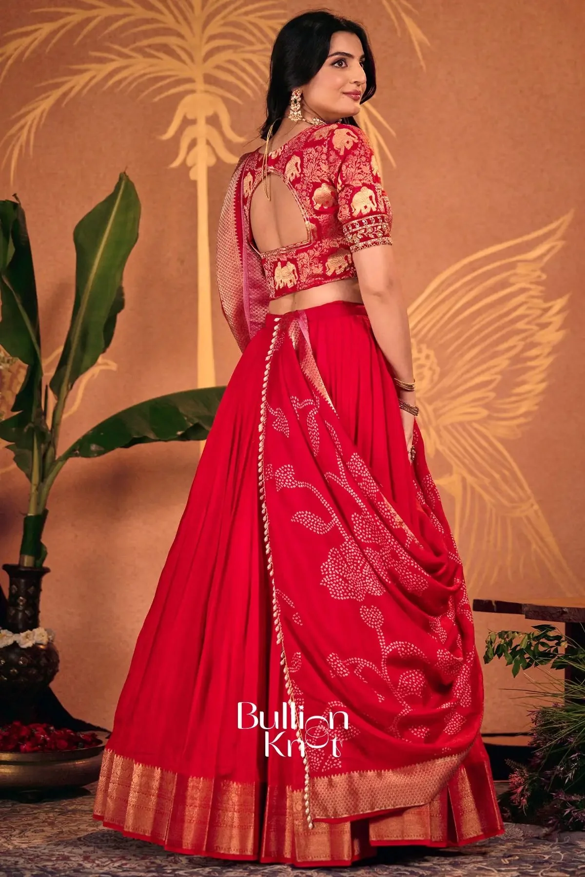 Saraswati Red Lehenga Set for Wedding Events - Image 6
