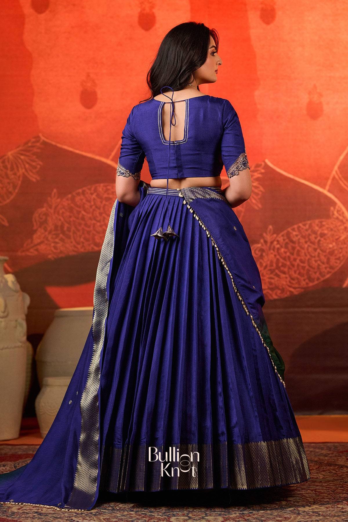 Tarangini  Green Viscose Dola Lehenga Set - Image 4