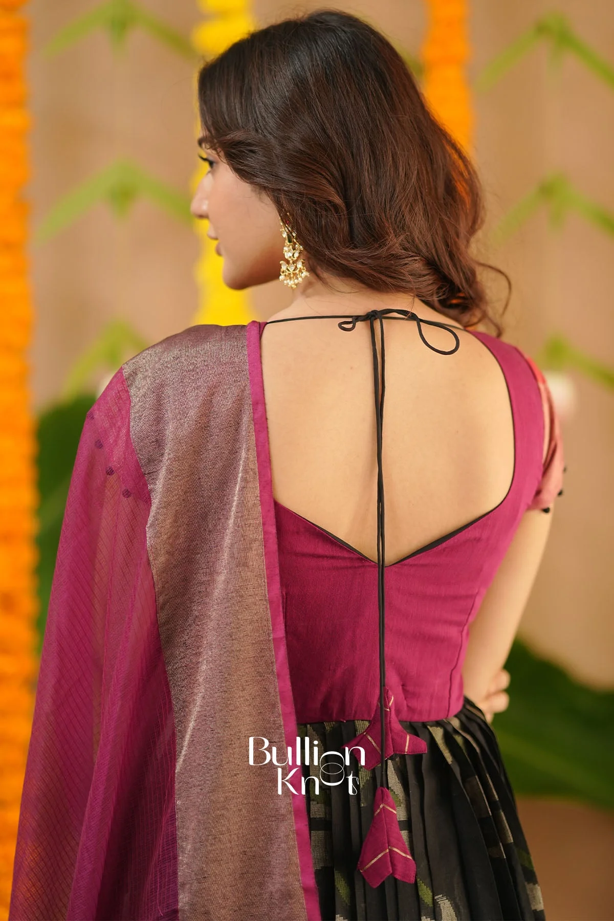 Vinitha Pattu Gown - Long Black Dress for Women - Image 5