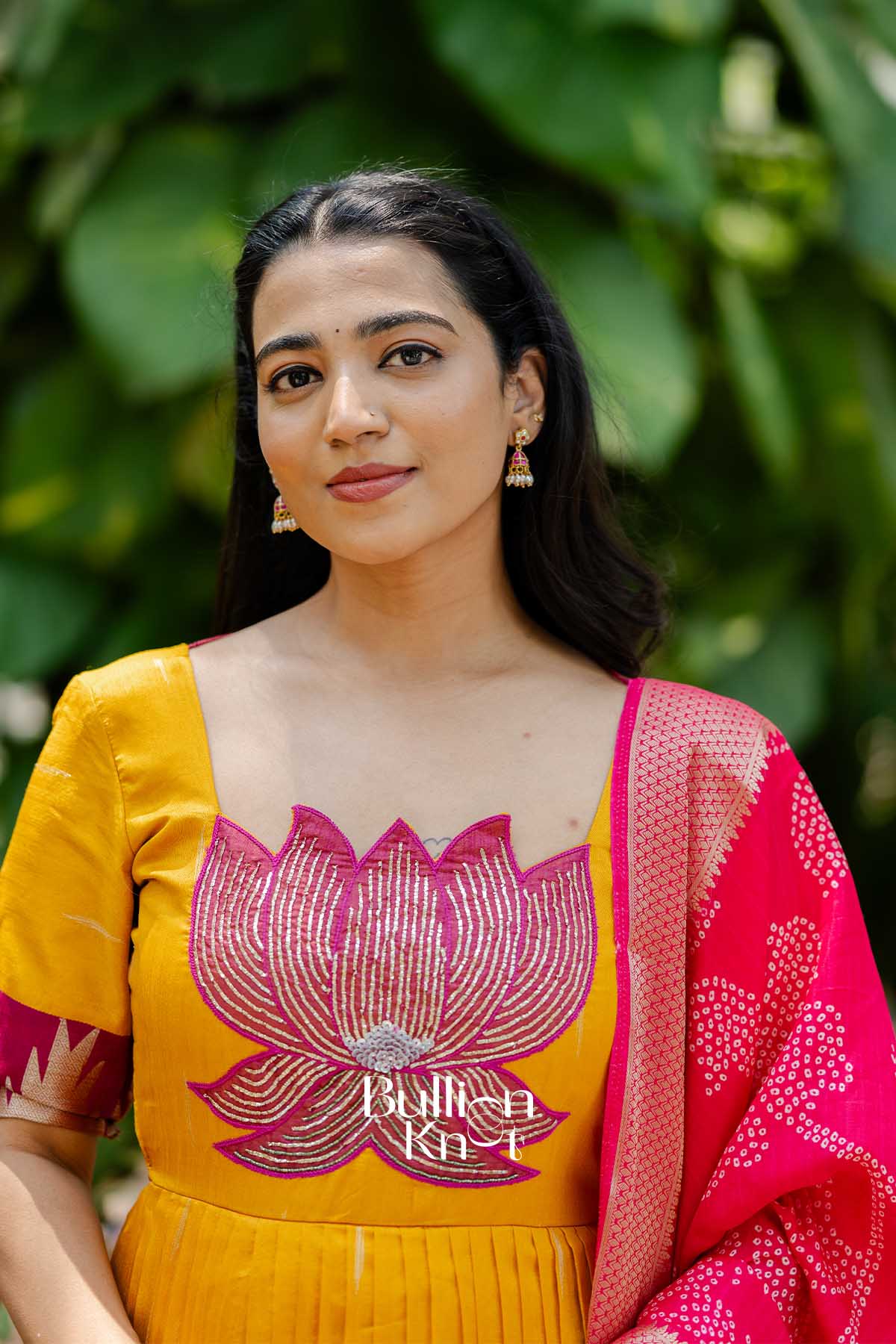 Vishwa Soft Silk Anarkali Suit Set with Hand-Embroidered Details - Image 5